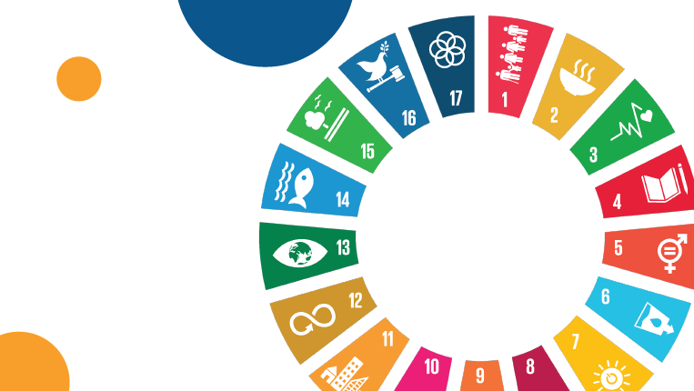 imagem com roda dos ojectivos de desenvolvimento sustentável